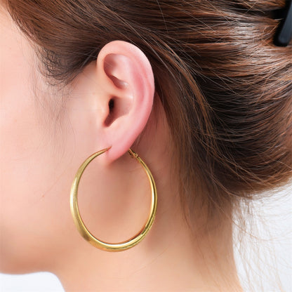 Day&Eve Matt Fine Hollow Hoop - 57mm