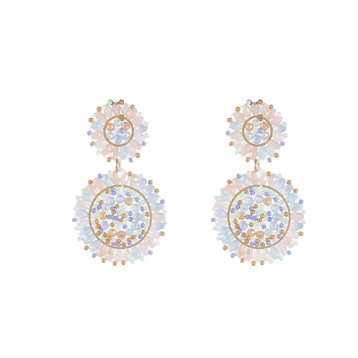 Day&Eve Lace Rounds Dangle- Pastel Party E60088-4