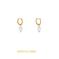 Day&Eve - Drop Stone Hoop - White