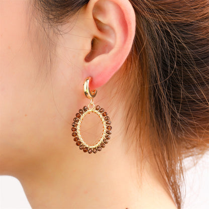 Day&Eve Oval Dangle - Brown