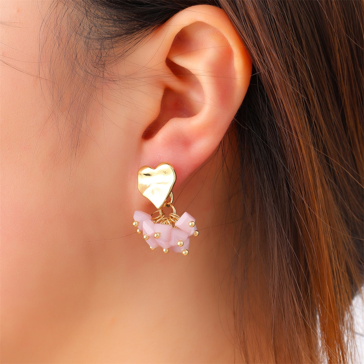 Day&Eve Heart Stud - Summer Plum
