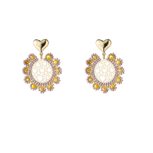 Day&Eve Lace Round Dangle - Champagne