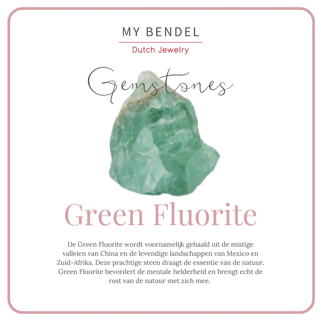 Gouden ring - groene Fluorite - zelfvertrouwen & focus