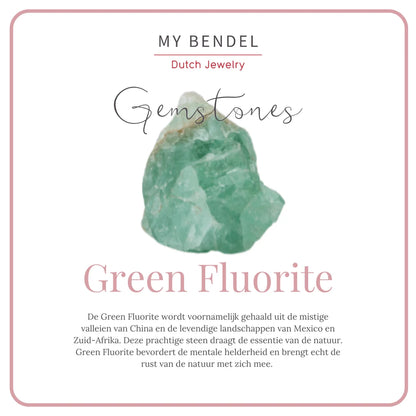 Gouden ring - groene Fluorite - zelfvertrouwen & focus