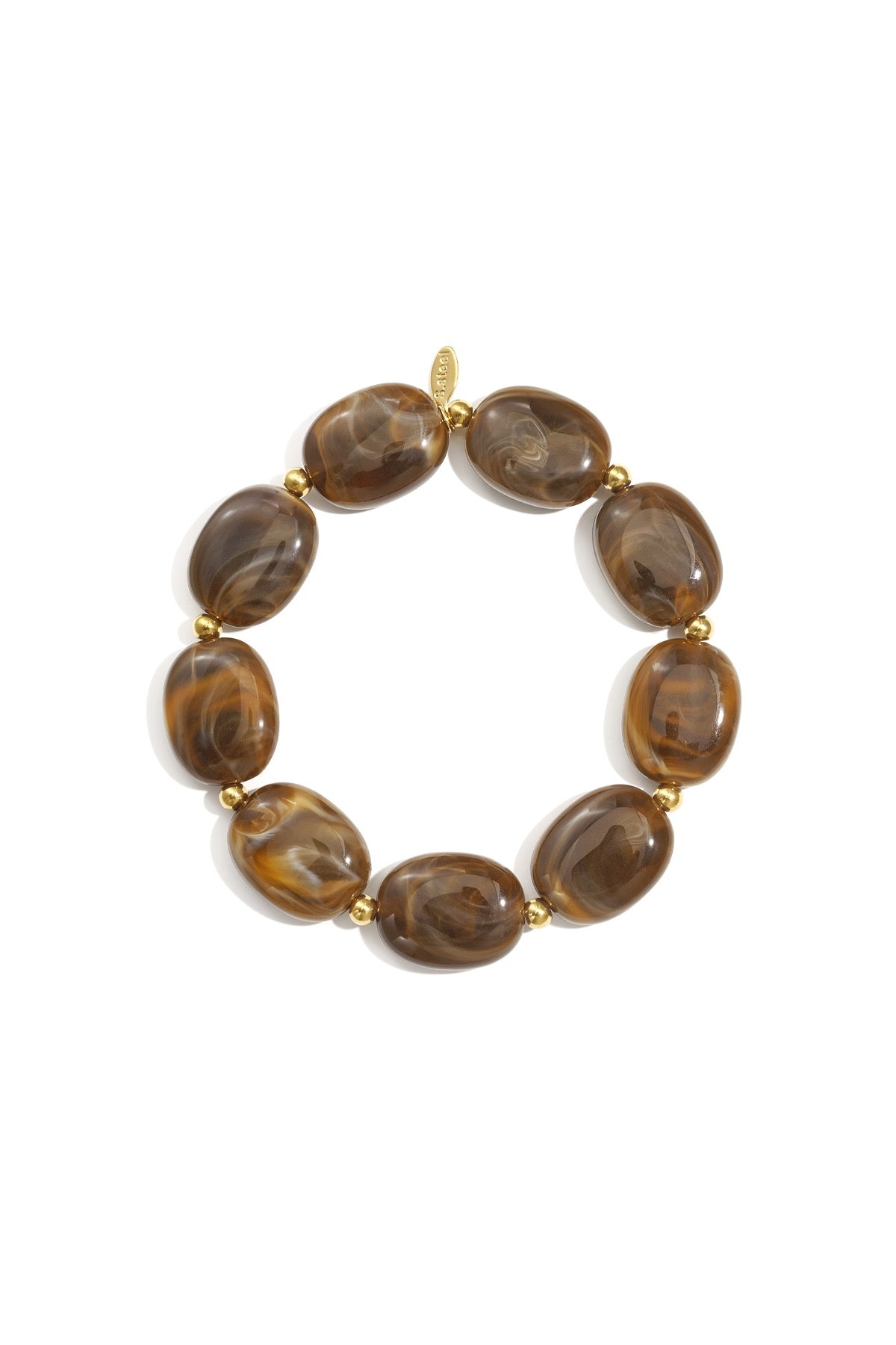 Kralen armband ovaal - bruin