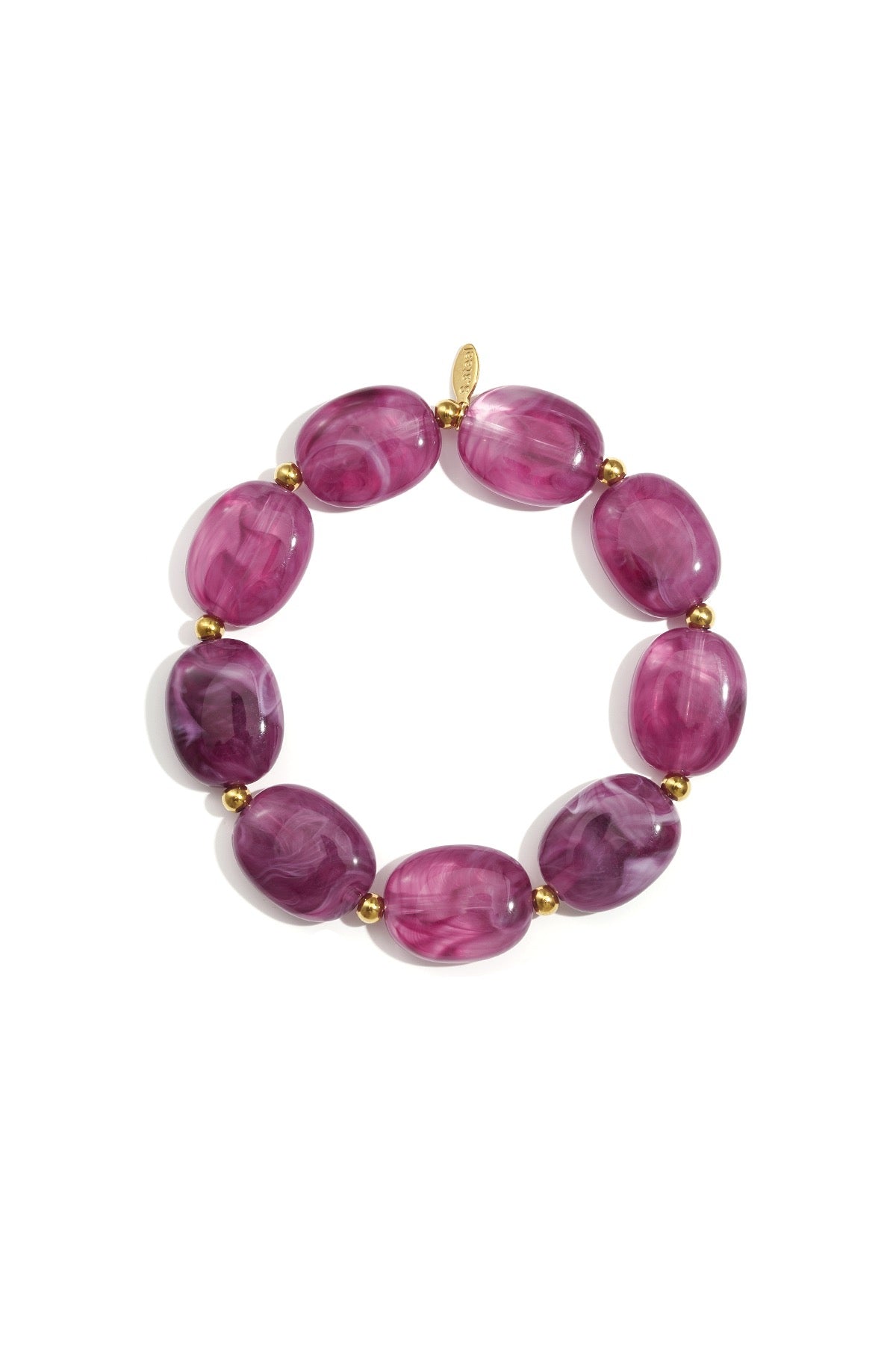 Kralen armband ovaal - paars