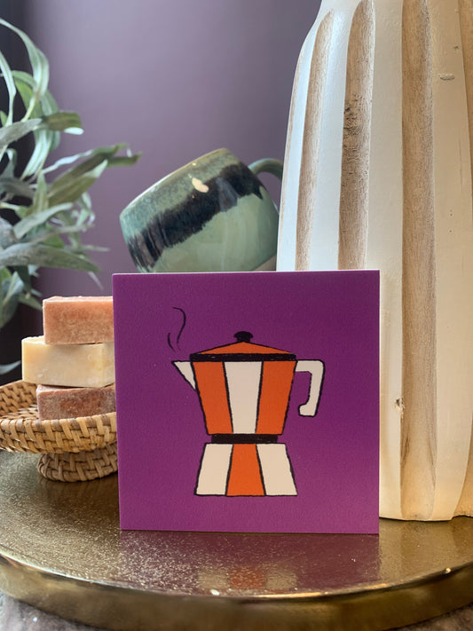Forex tegeltje koffiepot paars