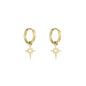 Morning star open oorbellen gold