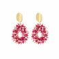 Statement oorbellen fuchsia mix