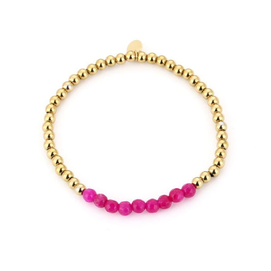 Kralen armband fushia