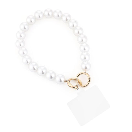Telefoonkoord armband wit