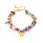 Natuurstenen armband met hartje rainbow