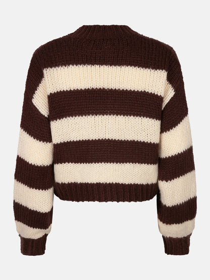 Knitted sweater Brianna | Dark brown