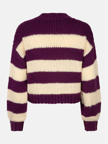 Knitted sweater Brianna | Plum