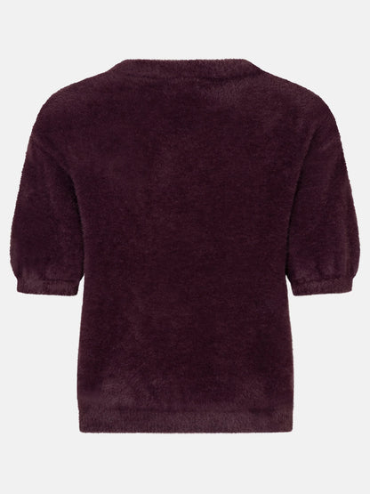 Knitted top Mary | Aubergine