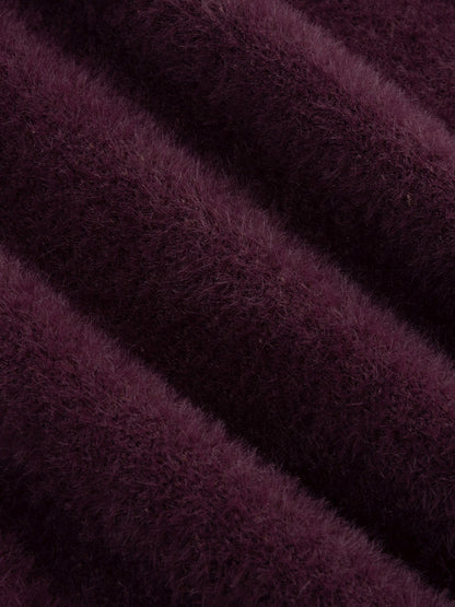 Knitted top Mary | Aubergine