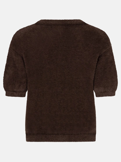 Knitted top Mary | Dark brown