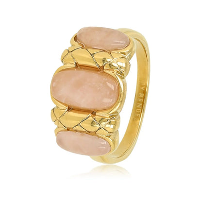 Vintage Romance Ring met Edelstenen • Rose Quartz