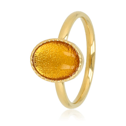 Ovale Ring met Edelsteen • Citrien