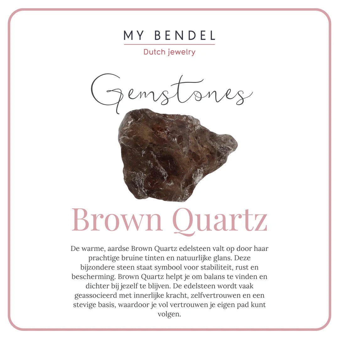 Druppel Ring met Edelstenen • Tiger Eye, Brown Quartz & Agate