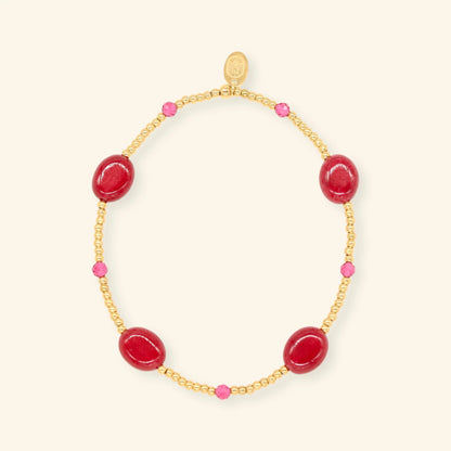 Bordeaux Gemstone armband