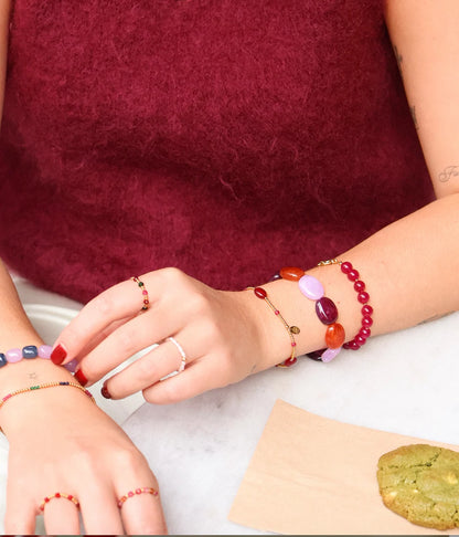 Bordeaux Gemstone armband