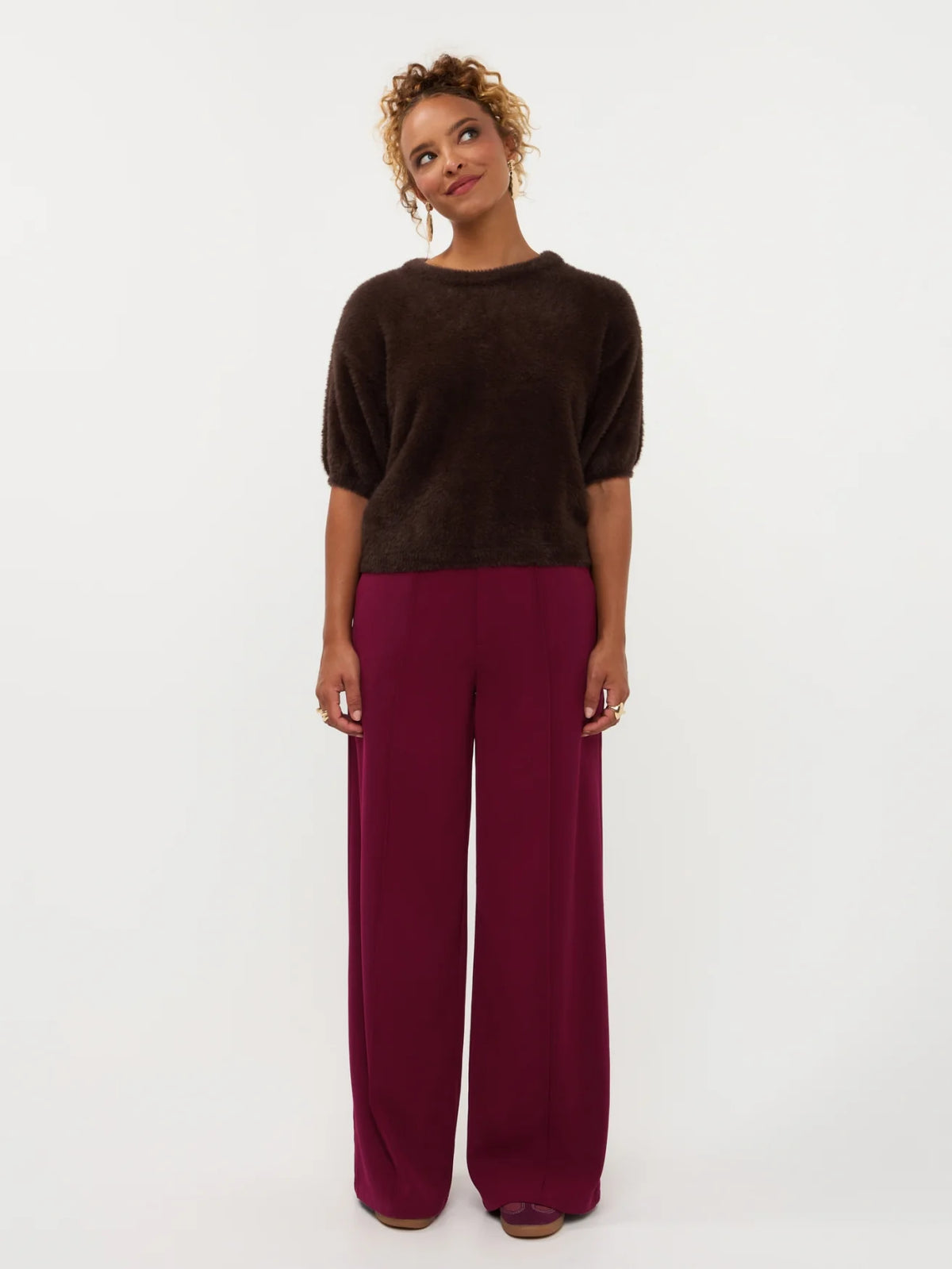 Knitted top Mary | Dark brown