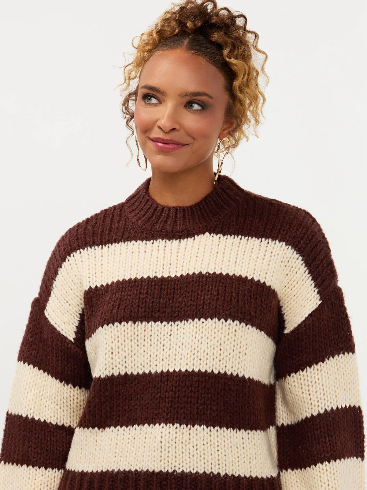 Knitted sweater Brianna | Dark brown