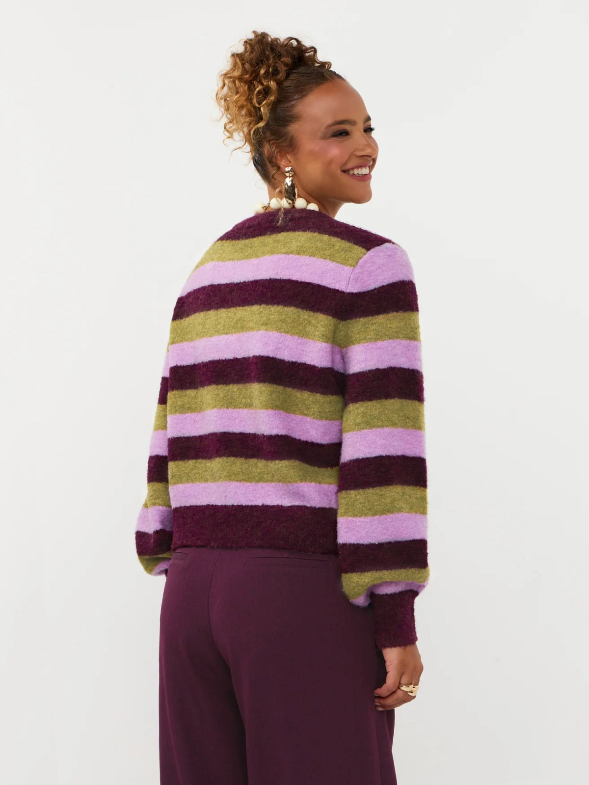 Knitted sweater Aurora | Aubergine