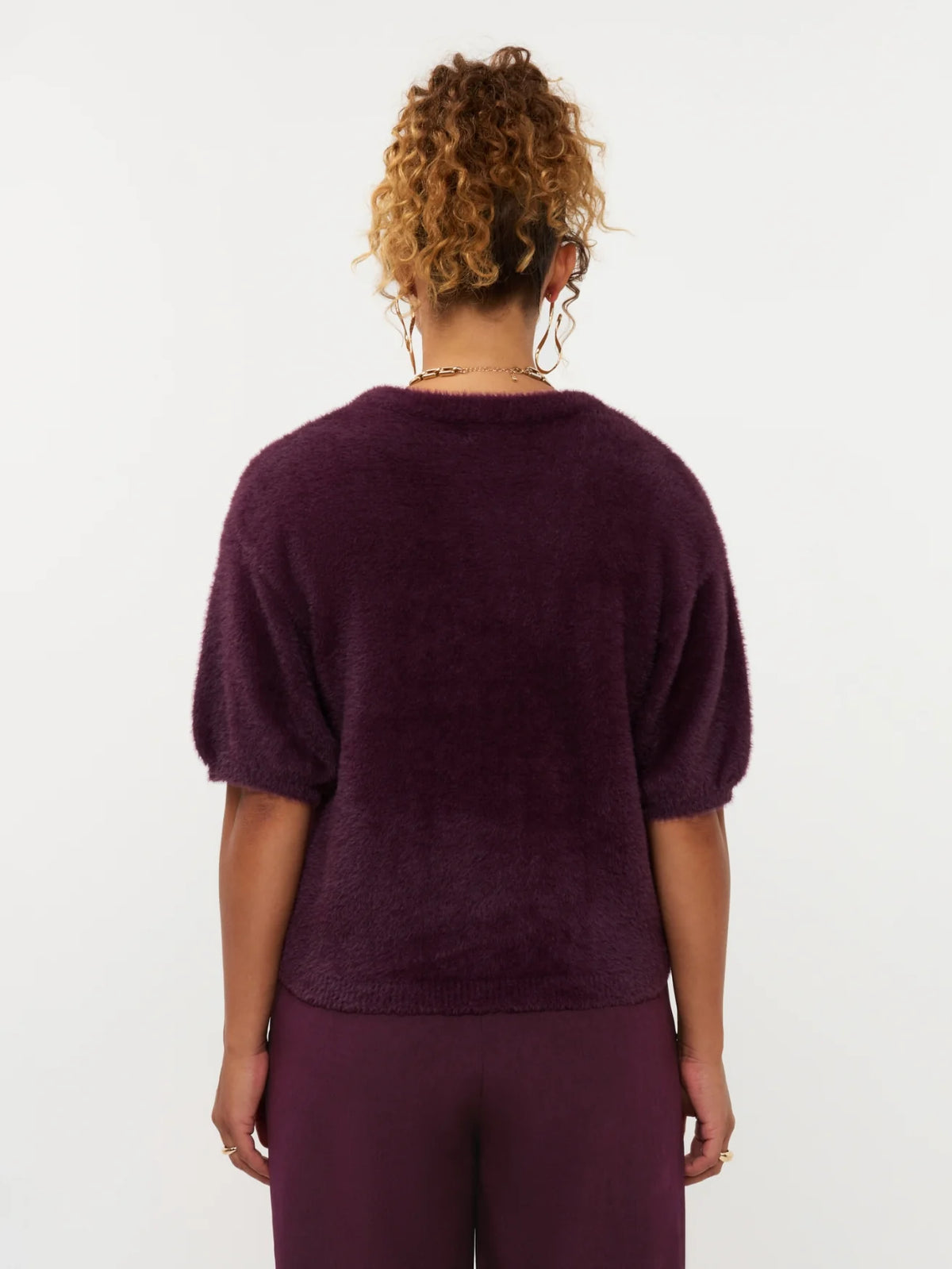 Knitted top Mary | Aubergine