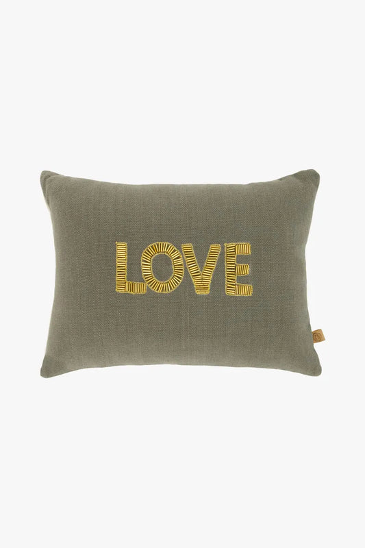 zusss kussen love antraciet grijs/goud