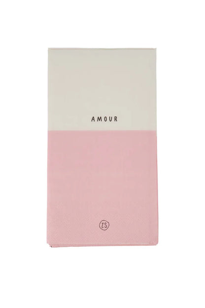 zusss servetten amour wit/roze