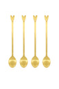 zusss set van 4 lepels hartje goud
