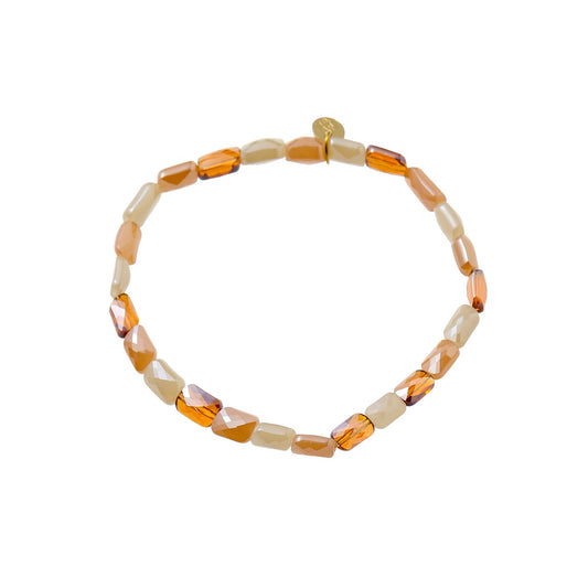Day&Eve - Flat Glass Stones Bracelet - Champagne