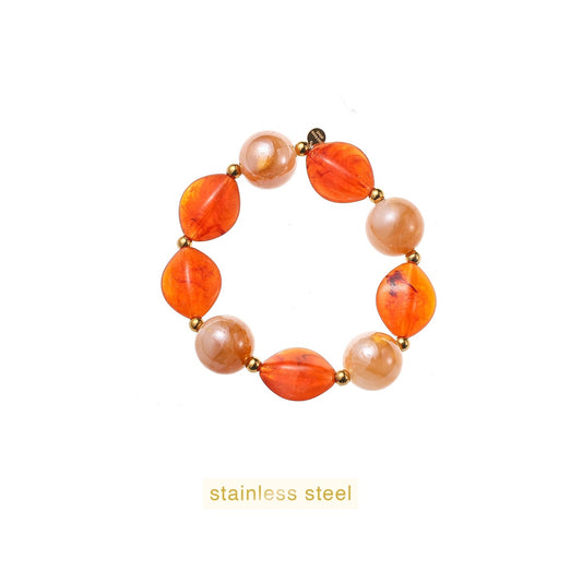 Day&Eve -Stones Bracelet - Cognac - Beige