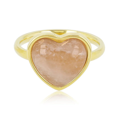 Harten Ring • Rose Quartz