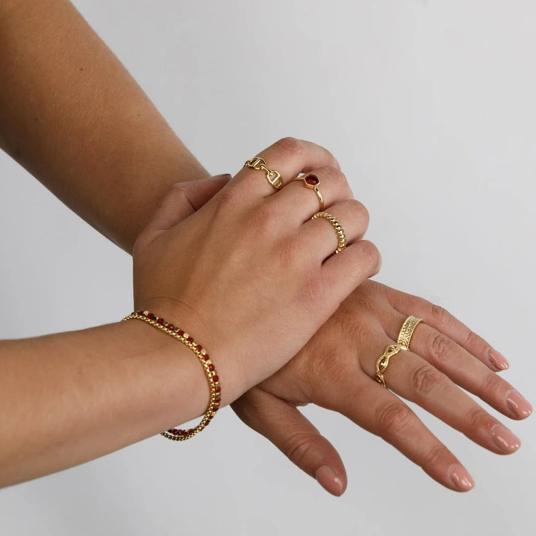 Gouden ring met schakels - Stijlvol en modern sieraad