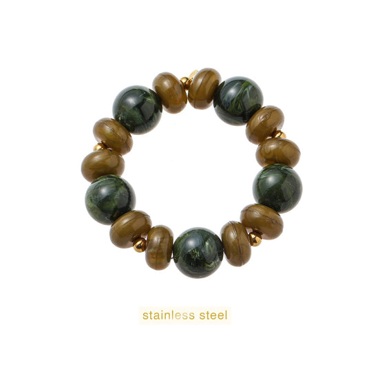 Day&Eve - Round Shapes Beads - Dark Green