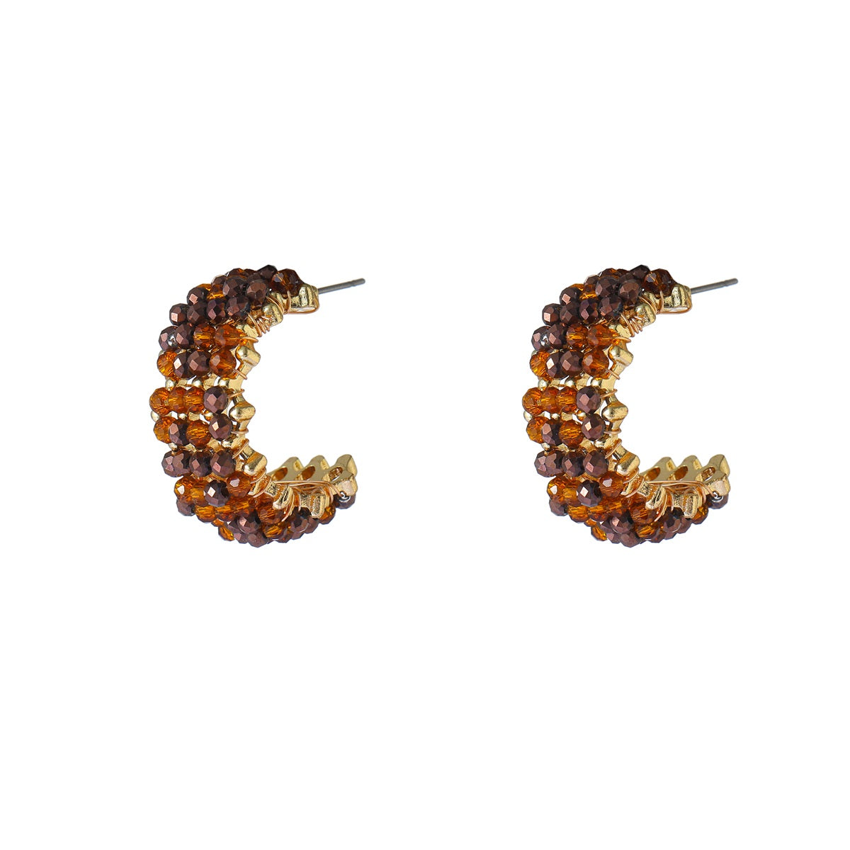 Day&Eve - Beaded Hoop - Brown