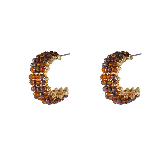 Day&Eve - Beaded Hoop - Brown