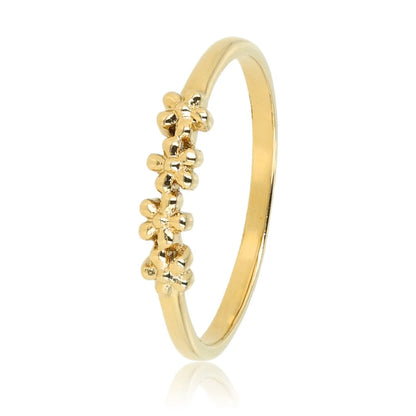 Gouden ring met bloemetjes - elegant en tijdloos sieraad