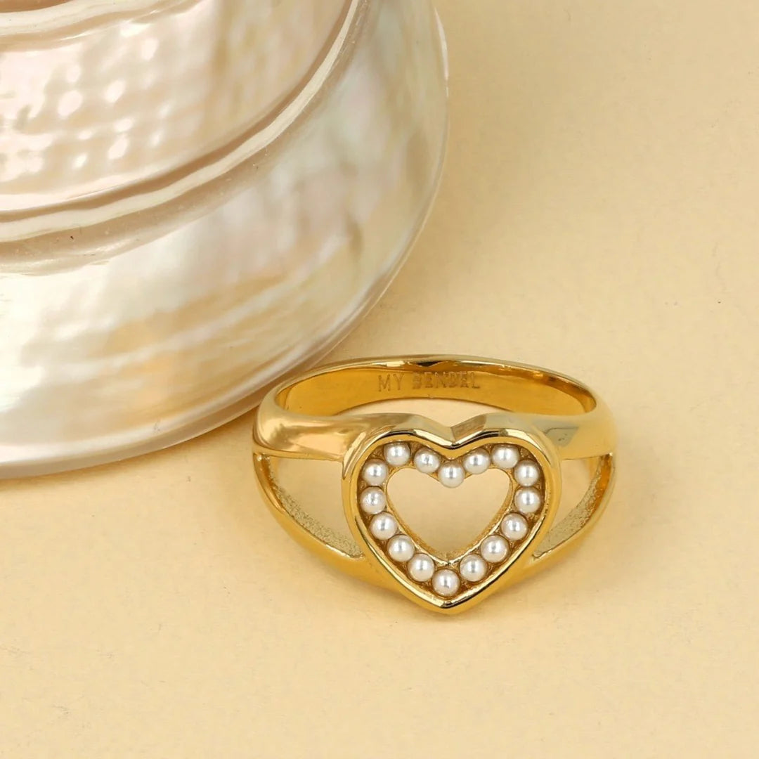 Harten Ring met Parels