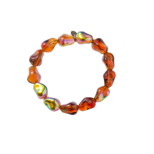 Day&Eve - Drop Glass Stones Bracelet - Oily Brown