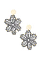 Floral dreams oorbellen grijs